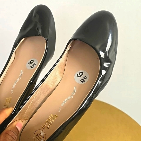Mootsies Tootsies Women’s Black Patent Leather Wedge Size 9.5 🌴 - Picture 3 of 9